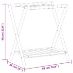 Bagasjestativ 68x38x58 cm bambus