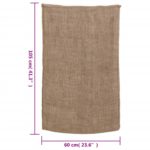 Jutesekker 5 stk 60×105 cm 100% jute 220 gsm