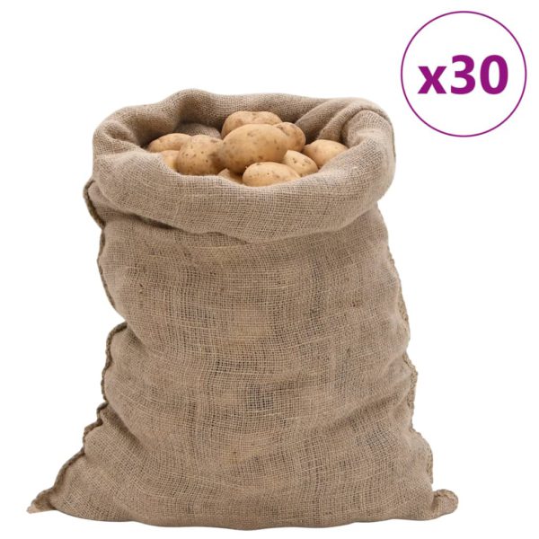 Jutesekker 30 stk 60×105 cm 100% jute 220 gsm