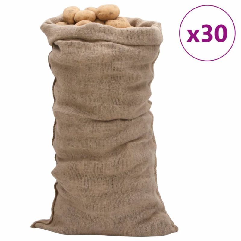 Jutesekker 30 stk 65×135 cm 100% jute 220 gsm