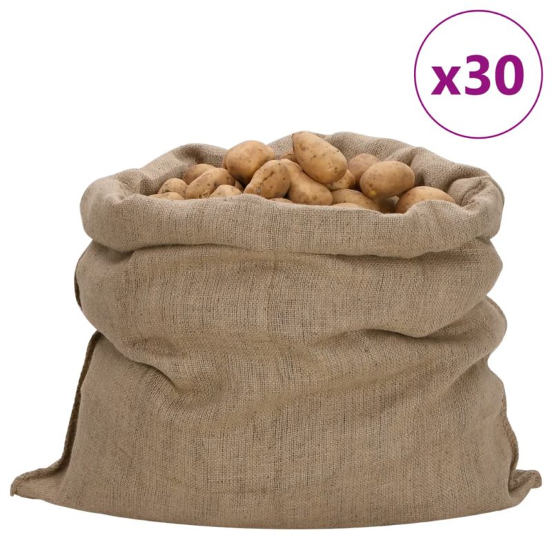 Jutesekker 30 stk 100×110 cm 100% jute 340 gsm